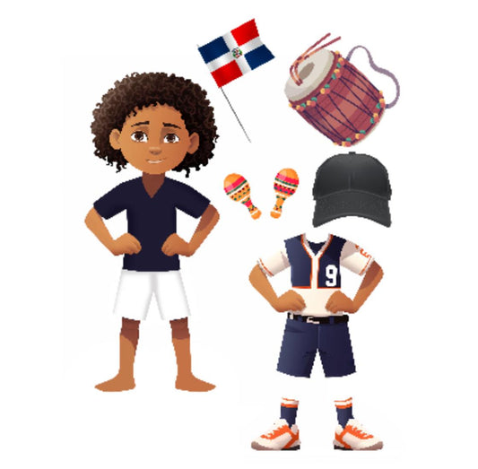 Diego Dominican Magnetic Paper Boy Doll