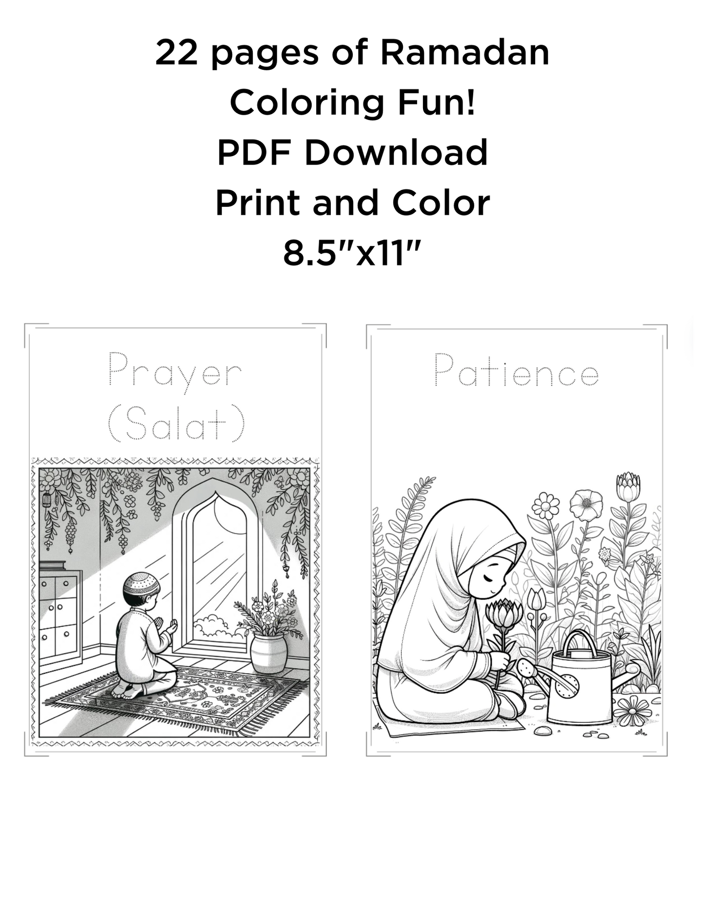 Ramadan Coloring Book Digital Download