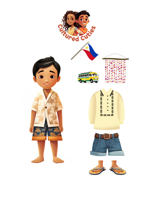 Angelo Filipino Magnetic Paper Boy Doll