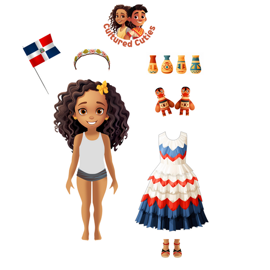Anabel Dominican Magnetic Paper Girl Doll