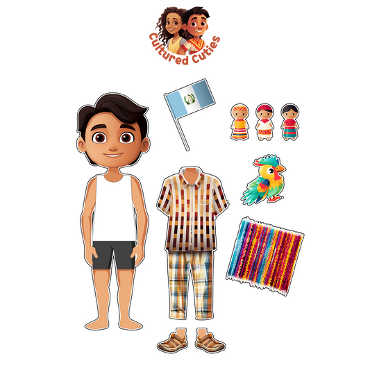 Miguel Guatemalan Magnetic Paper Boy Doll